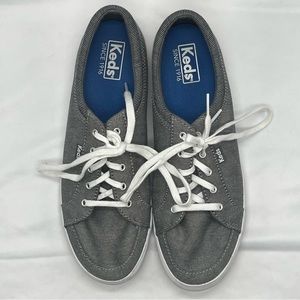 Keds Center II Gray Canvas Lace Up Sneakers Size 9
